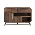Moderne Houten Dressoir with Metaal Onderstel en Opslag Compartimenten